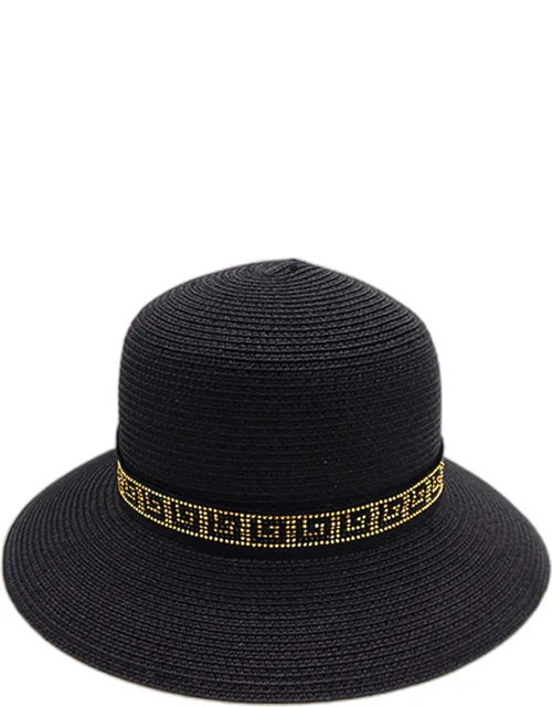 Greek Pattern Band Straw Sun Hat