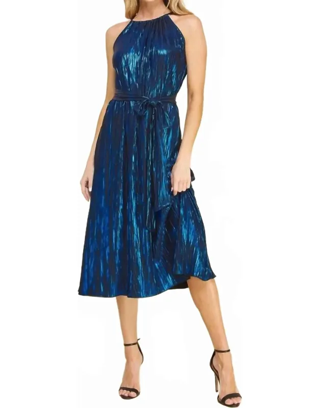 Pleated Midi Dress