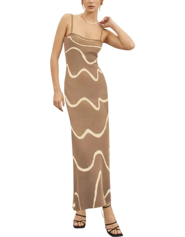 _maxi Dress With Stylish Pattern And Comfortable Fit_