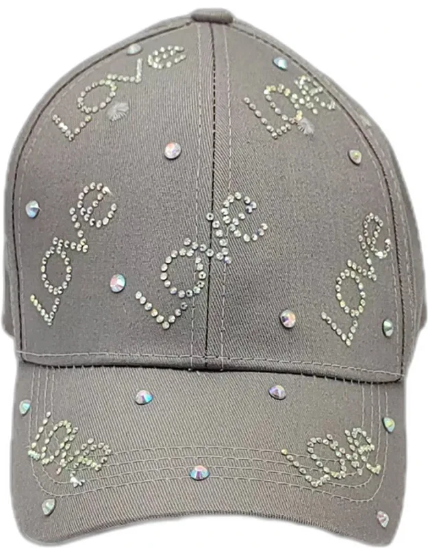 Bling Love Message Patterned Baseball Cap