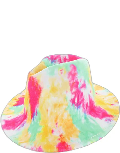Tie Dye Patterned Panama Hat