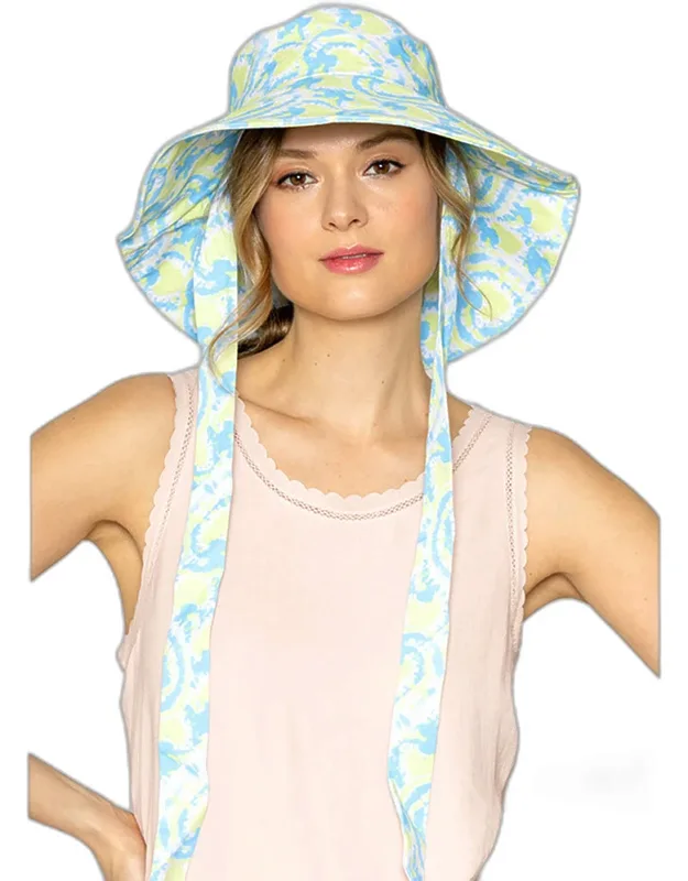 Watercolored Chin Tie Bucket Hat