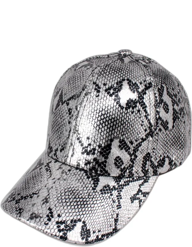 Snake Skin Patterned Baseball Cap