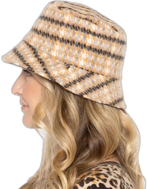 Plaid Check Patterned Bucket Hat