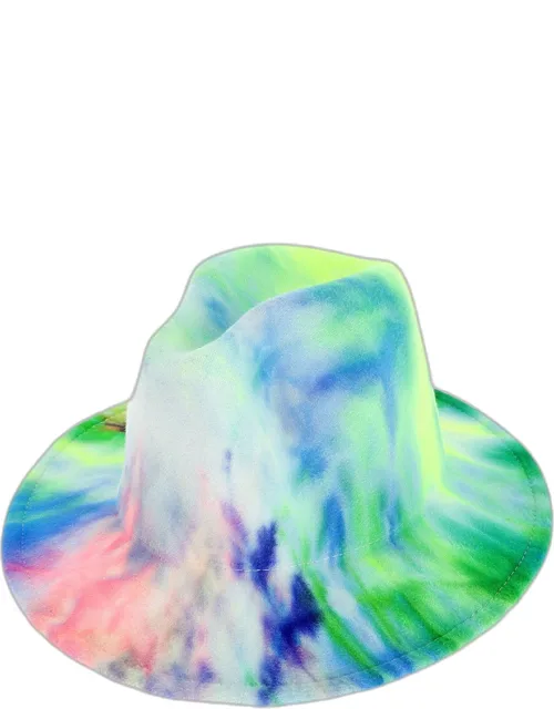 Tie Dye Patterned Panama Hat