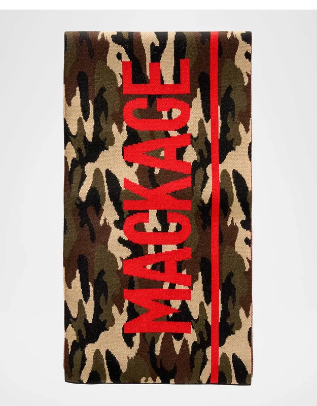 Juno Wool Camouflage Logo Scarf