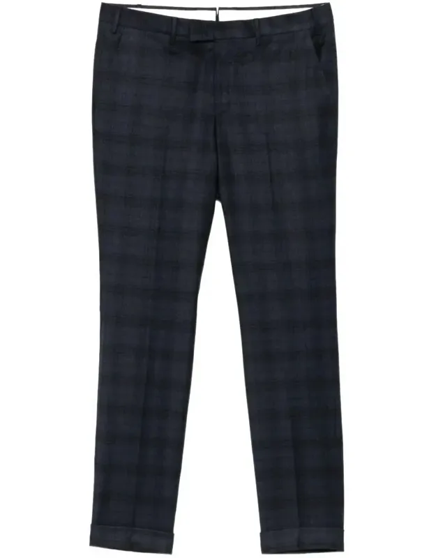 Master Straight-leg Wool Check Trousers