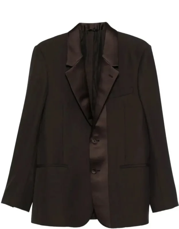 Single-breasted Wool Crêpe Tailored Blazer