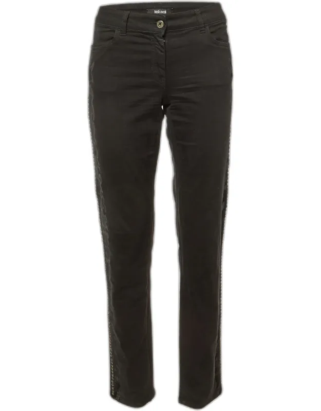 Flock Print Denim Slim Fit Jeans