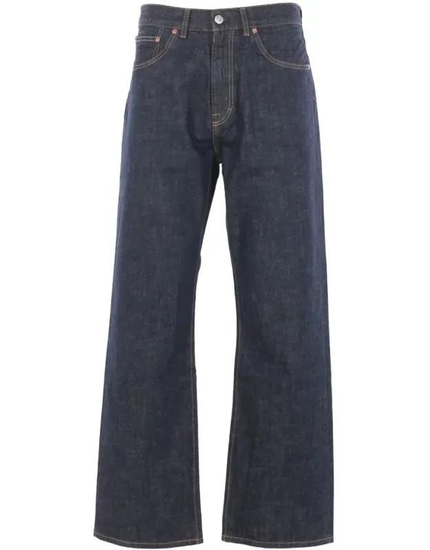 Our Legacy Relaxed-fit Denim With Leather Logo Patch