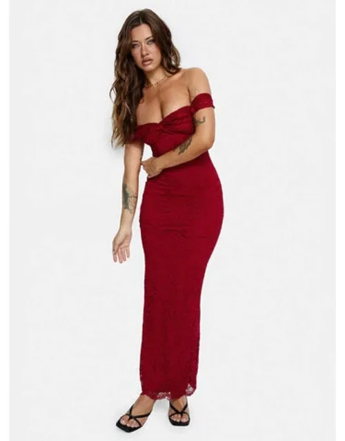 Anabeila Strapless Frill Maxi Dress