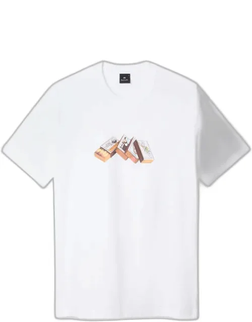Cotton 'matchboxes' Print T-shirt