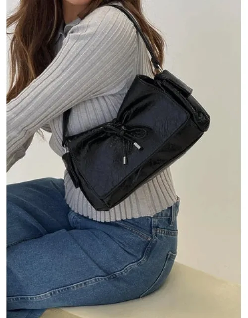 Lay Your Cards Bow Detail Shoulder Bag