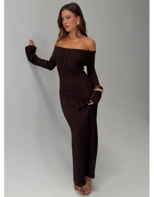 Ellouisa Long Sleeve Rib Maxi Dress