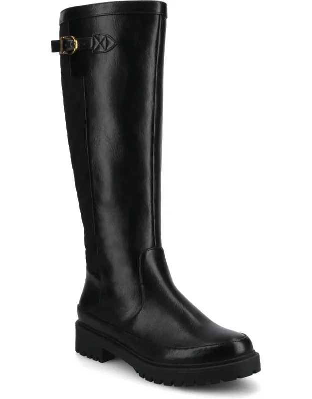 Knee High Wide-calf Casual Quilted Boots