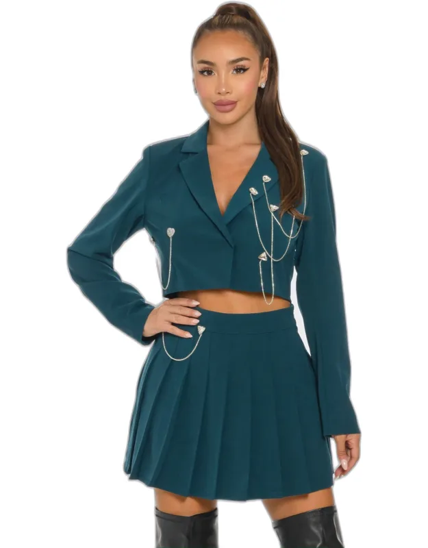 Pleated Skirt Set