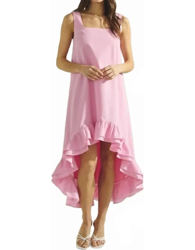 Ruffle High Low Dress