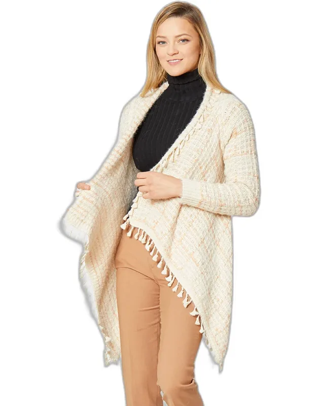 Tweed Tassel Cardigan