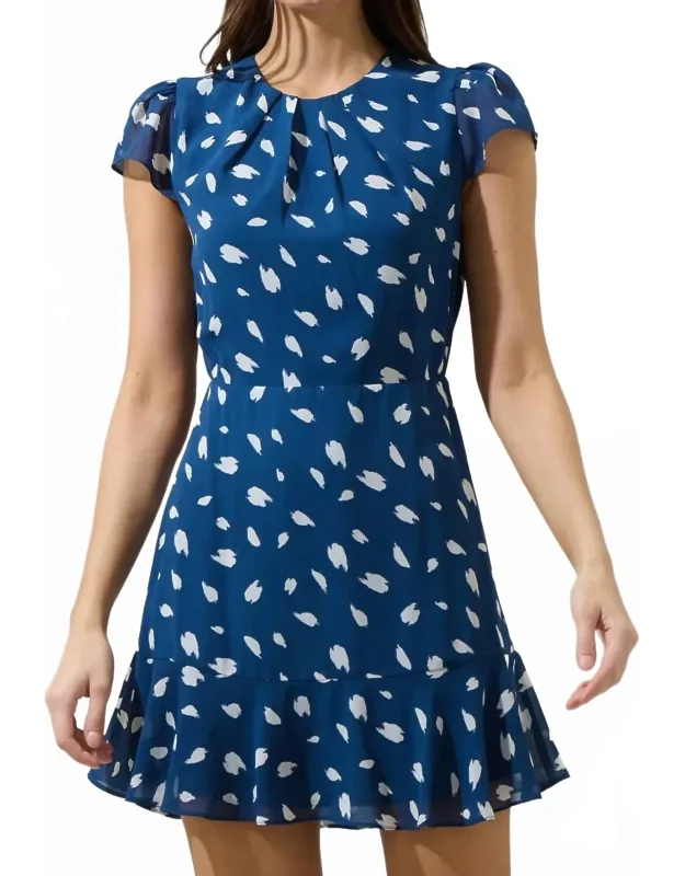 Elodie Dot Ruffle Mini Dress