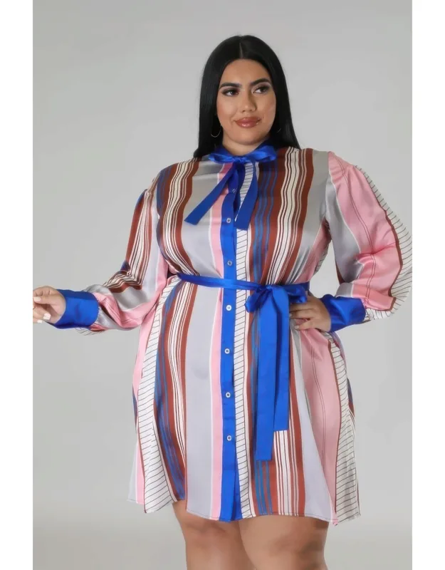 Long Sleeve Non-stretch Dress