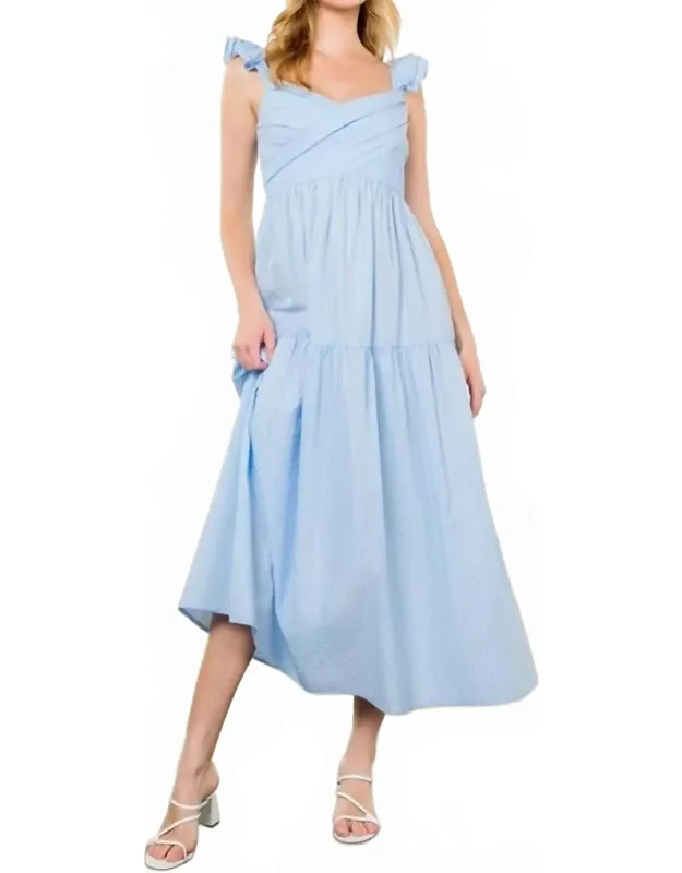 Flutter Sleeve Midi Dress
