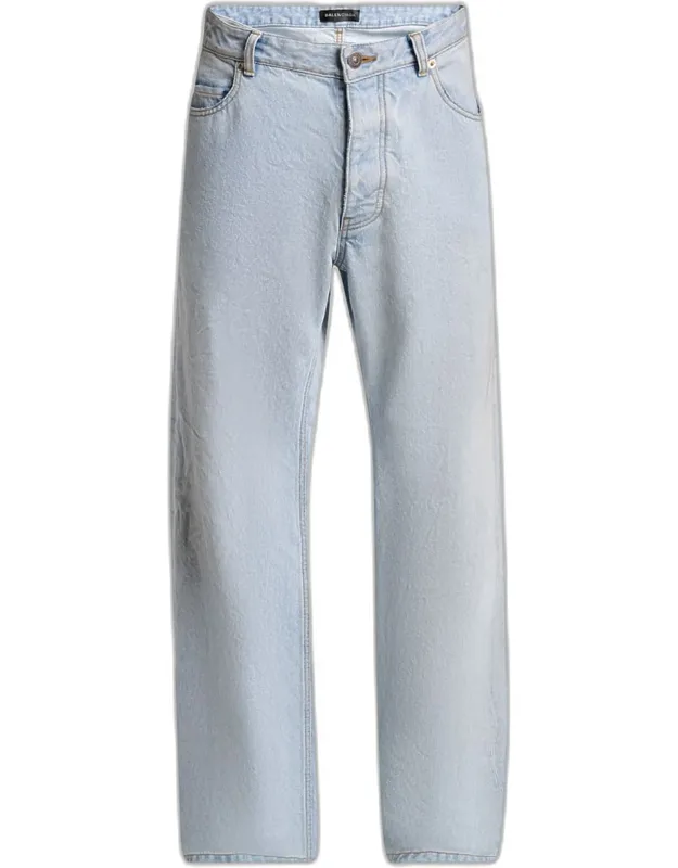 Distressed Denim Relaxed-fit Jeans