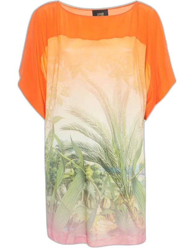 Printed Silk And Jersey T-shirt