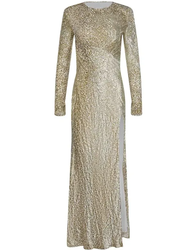 _self-portrait Dress With Draped Front And Side Slit_