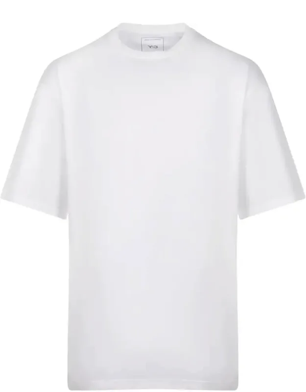 Y-3 T-shirt And Polo Ribbed Crew Neck, Tonal Embossed Logo