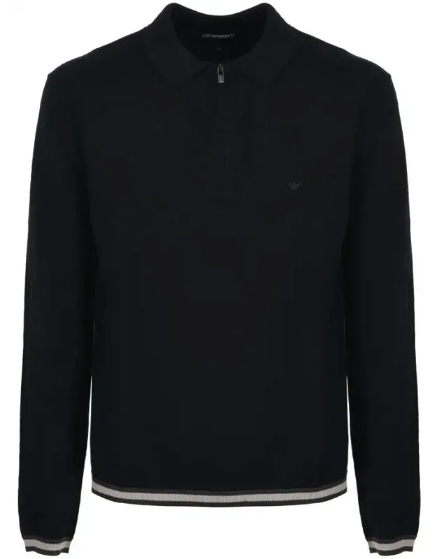T-shirt And Polo Lightweight Virgin Wool, Ribbed Collar
