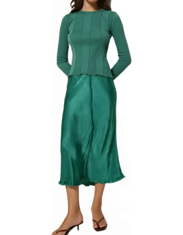 Lola Seamed Midi Skirt
