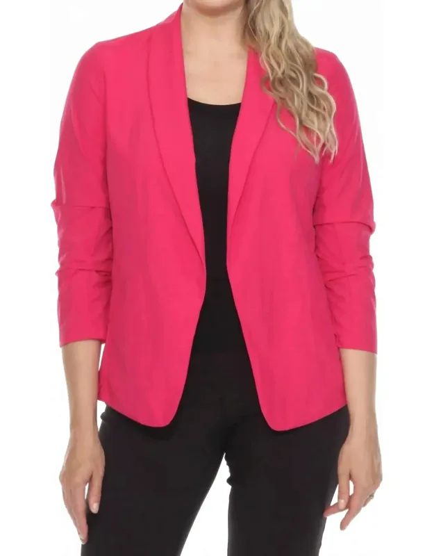 Open Front Nylon Blazer
