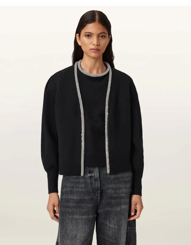 Embellished Wool Cardigan