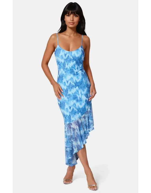 Cascade High Low Mesh Dress