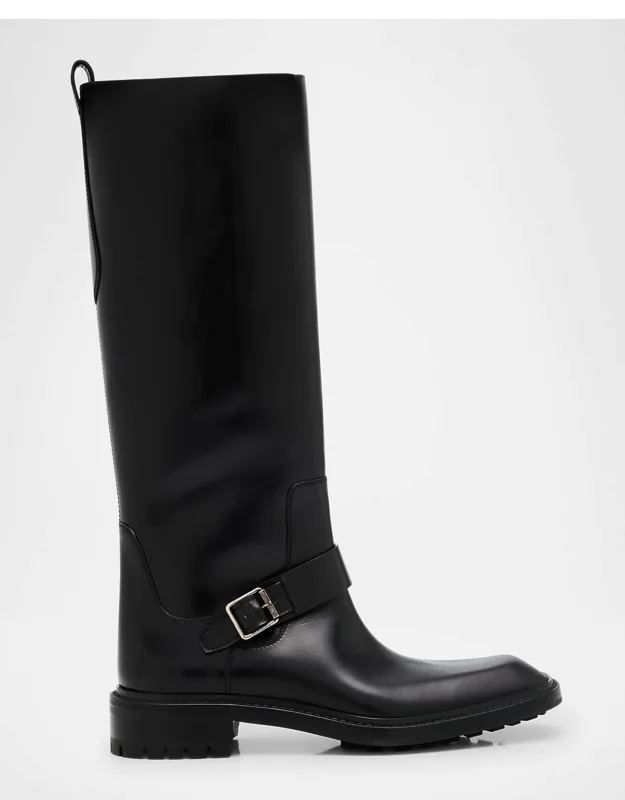 Vadim Smooth Calfskin Rubber-sole High Boots