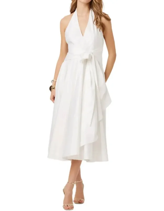 Halter Tie Front Dress