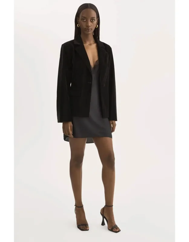 Faux Leather Blazer