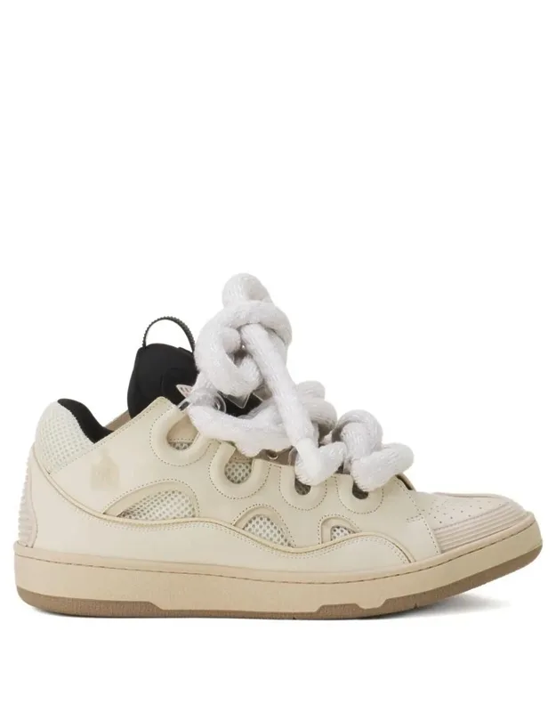 Curb Sneakers In Leather With Snake Laces