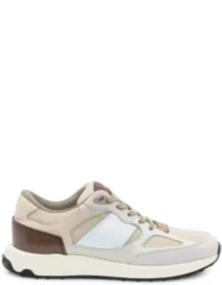 Leather And Fabric Sneakers