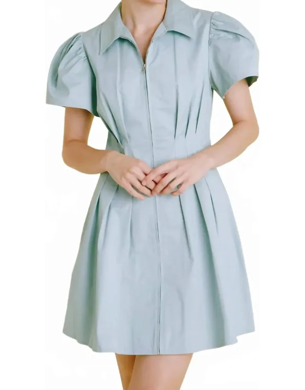 Pleated Mini Dress