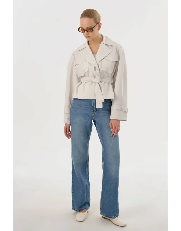 Cropped Trench Coat