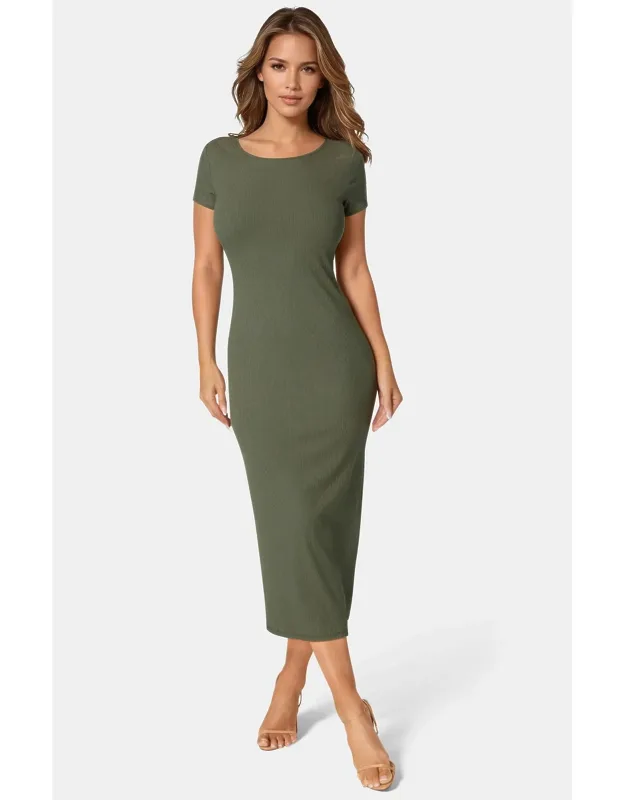 Rib Maxi T-shirt Dress