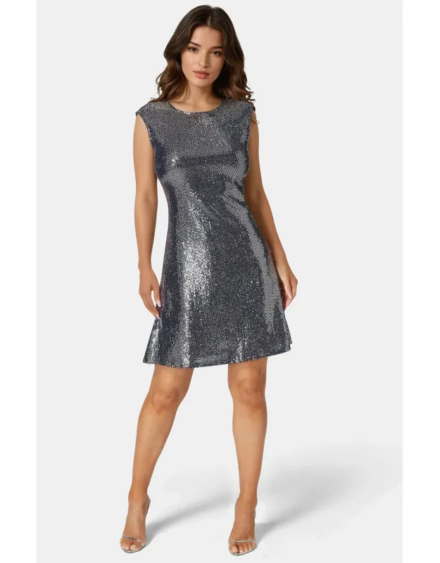 Cap Sleeve A-line Disco Dot Dress