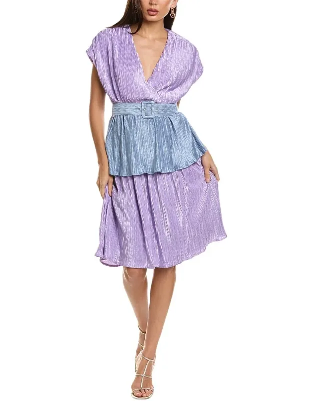 Fine Pleated Wrap Dress