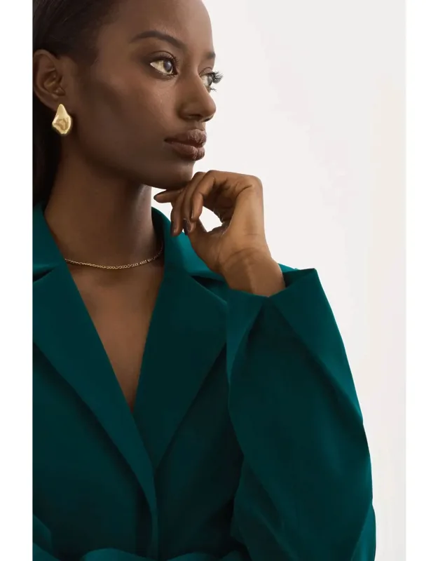 Faux Leather Blazer