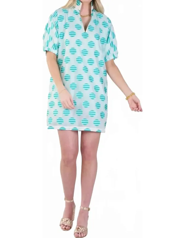 _poppy Dress-organza With Dolman Sleeves And Notched Neckline_