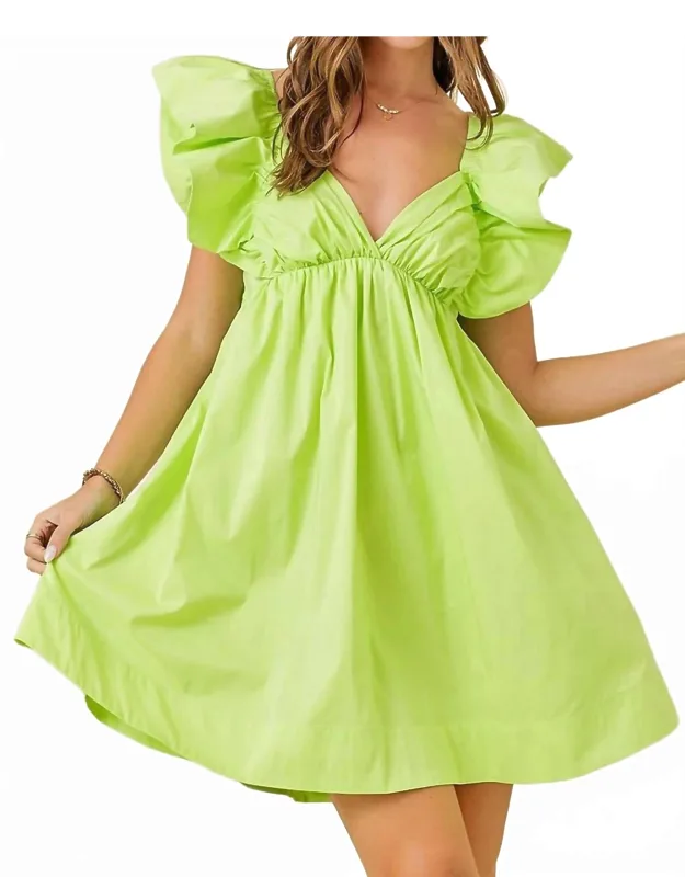 Flutter Sleeve Mini Dress