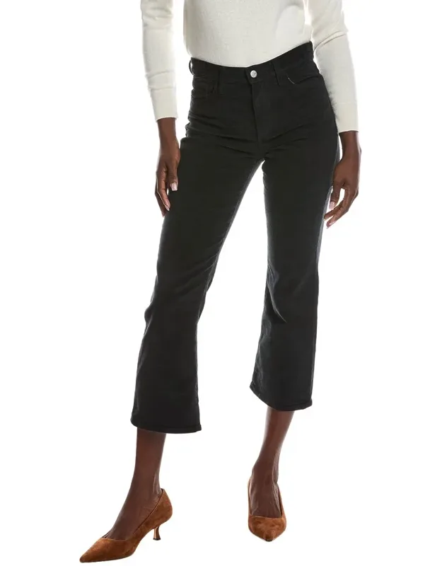 Corduroy High Rise Crop Bootcut Jeans