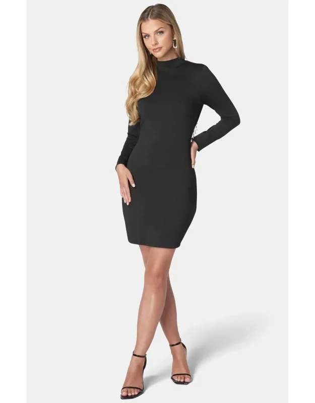 Crystal Fringe Open Back Mini Dress