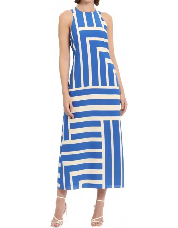 Quincy Geometric Print Maxi Dress